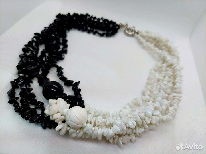 Колье Ин-Ян Агат