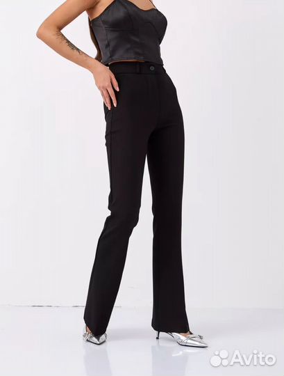 Брюки клеш классические утепленные