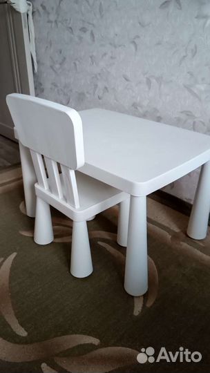 Стол и стул икеа Маммут