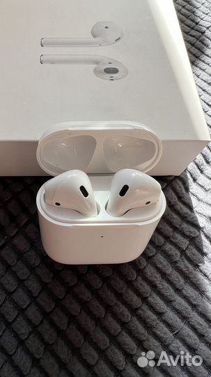 Кейс для airpods 2.беспроводной заряд, оригинал