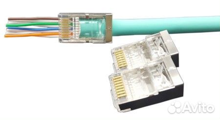 Hyperline plez-8P8C-U-C5-SH-100 Разъем легкой око