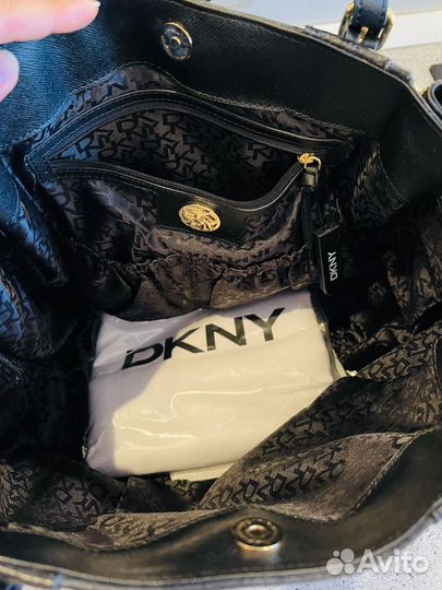 Новая кожаная сумка Dkny оригинал шопер