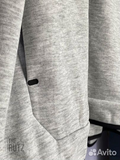 Зип худи Nike tech fleece серая