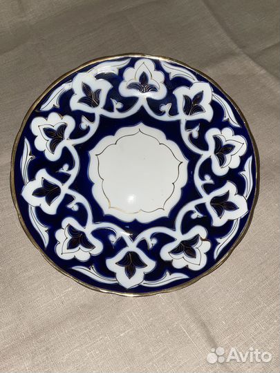 Узбекская посуда пахта - большое блюдо и пиала