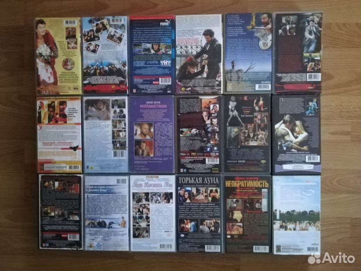 Видеокассеты vhs в боксах