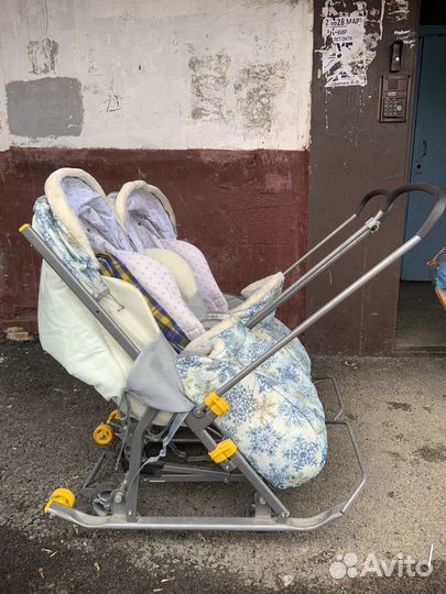 Детские санки для двойни