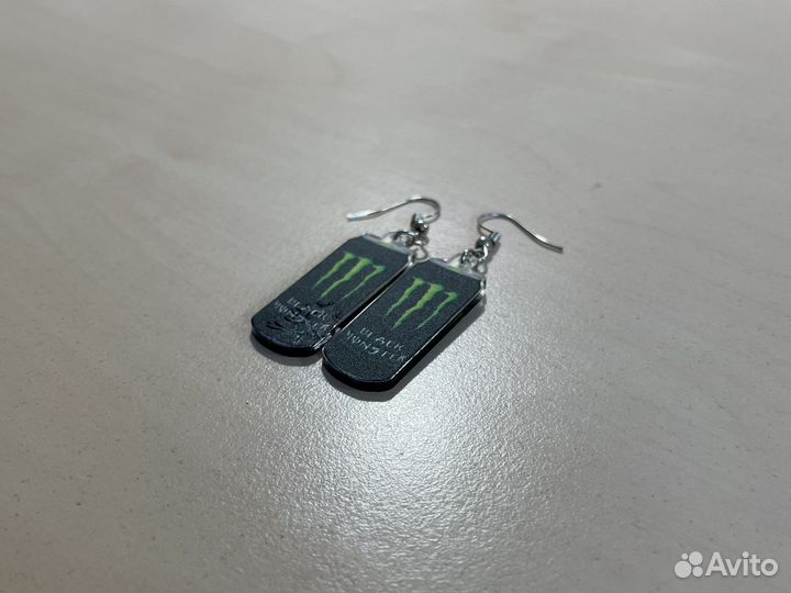 Серьги black monster