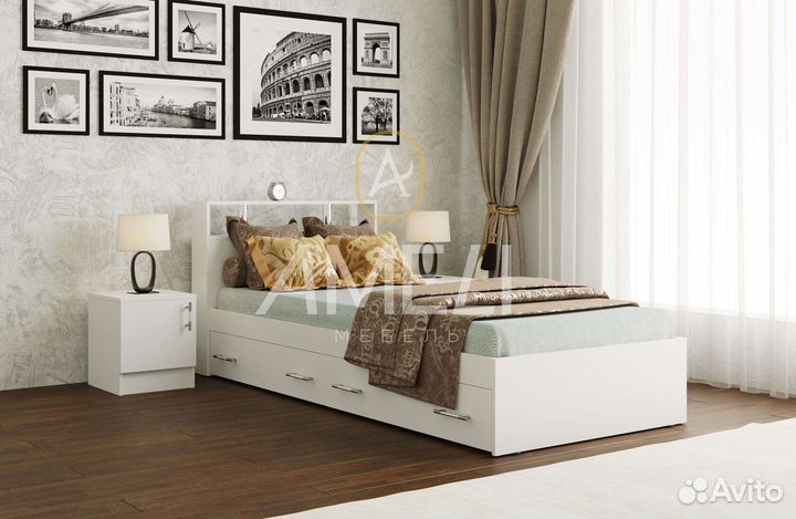 Кровать двуспальная икеа с ящиками