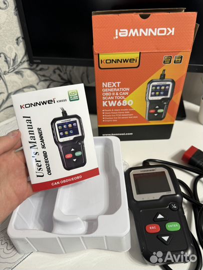 Автомобильный сканер OBD2 Konnwei KW680