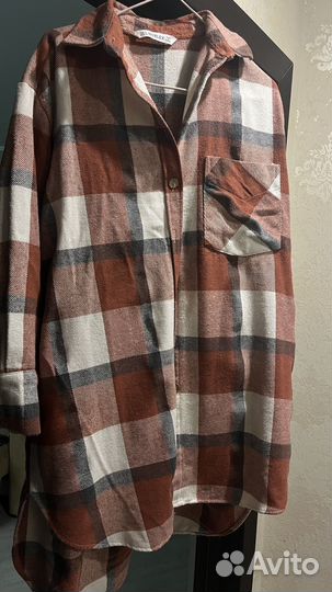 Рубашка в клетку женская