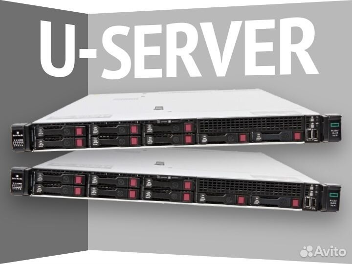 DL360 G10 8S 2x6161 64G P408i-a 2x500W Cервер HPE HP ProLiant DL360 Gen10 8SFF 1U Б/У