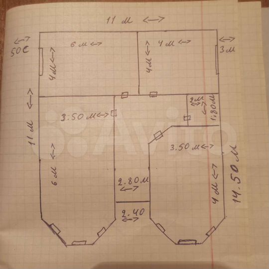 Дом 100 м² на участке 2 сот.