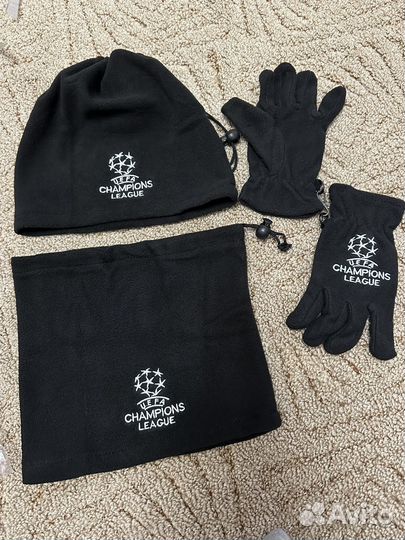 Шапка снуд перчатки 3в1 спортивные