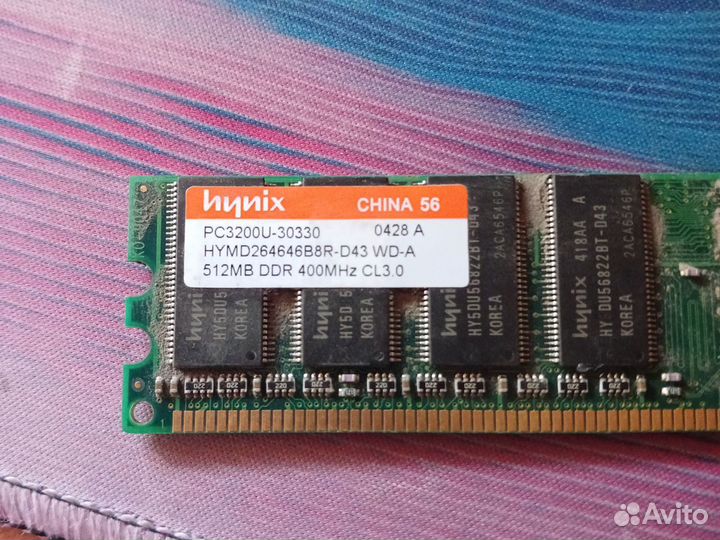 Оперативная память DDR 512 MB Hynix