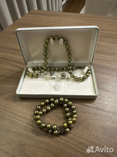 Комплект из культивированного жемчуга