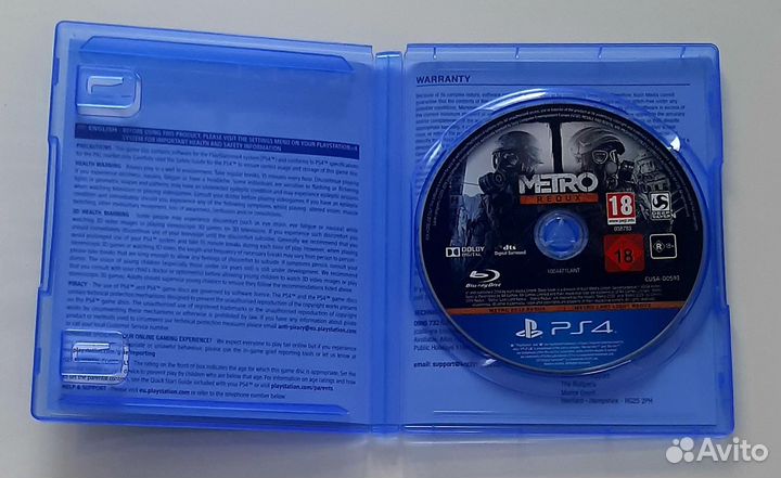 Диск Metro redux ps4