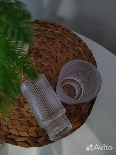 Новый набор рифленых стаканов 6шт