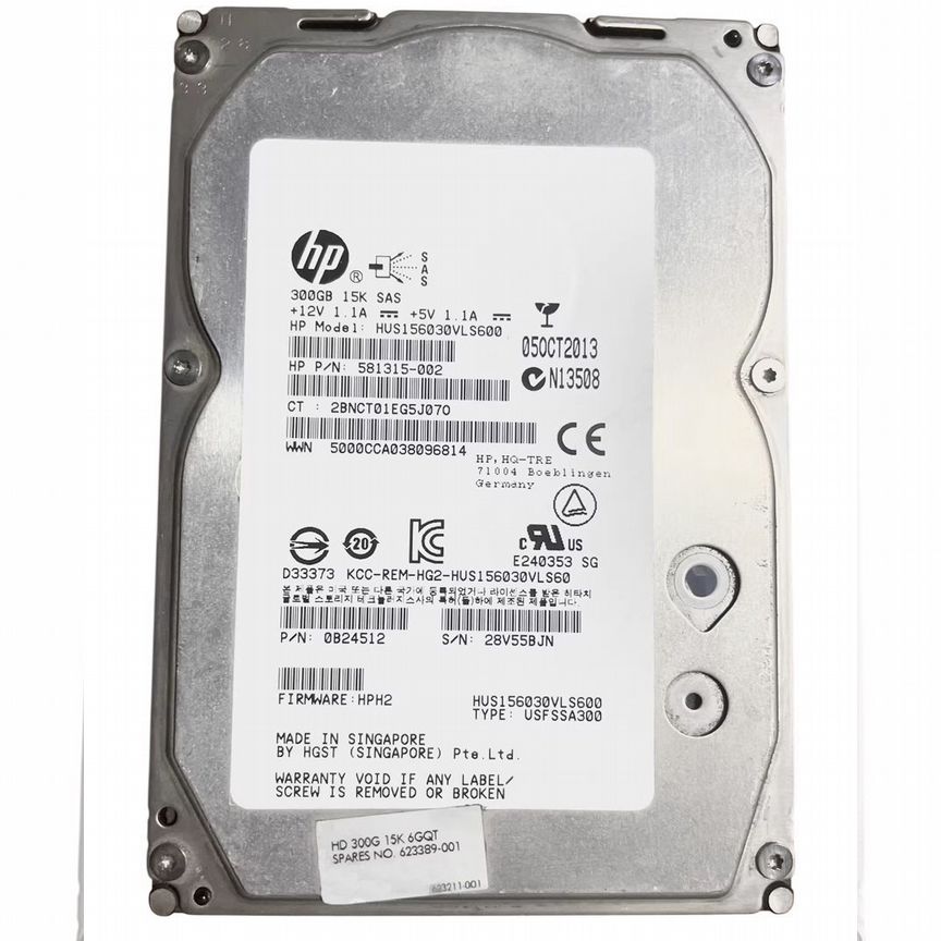 [623211-001] Жесткий Диск Hp Lu967aa 300gb Sas 3,5" Hdd 623211-001