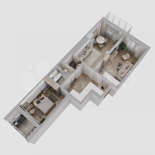 2-к. квартира, 70,8 м², 3/5 эт.