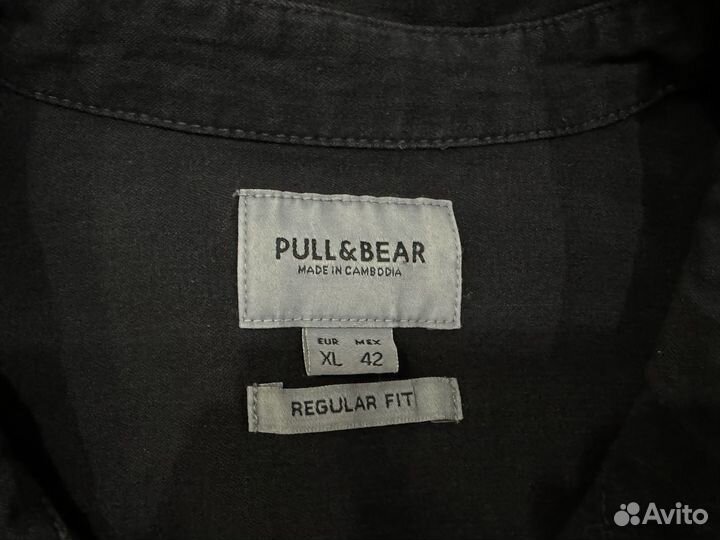 Рубашка черная токий джинс Pull&bear размер Xl