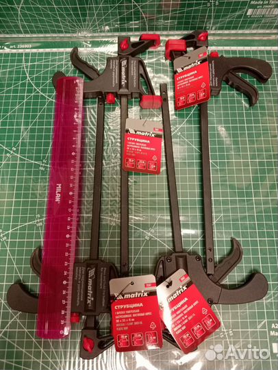 Быстрозажимная струбцина 4 шт зажим 200мм F-тип