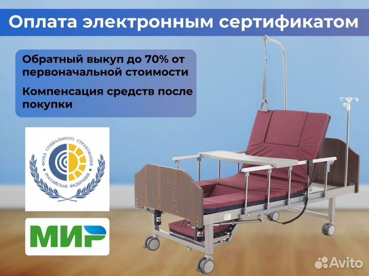 Кровать функциональная для ухода за больными