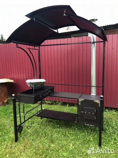 Мангал с печкой