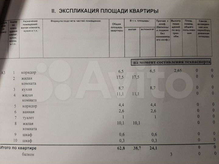 3-к. квартира, 62,8 м², 3/9 эт.