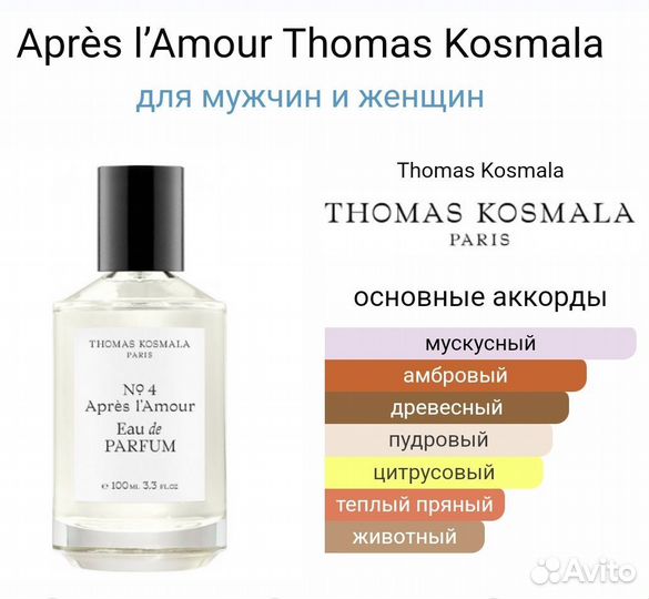 Thomas kosmala 4 тестер 40 мл