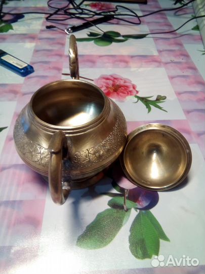 Сахарница под серебро 70-е года