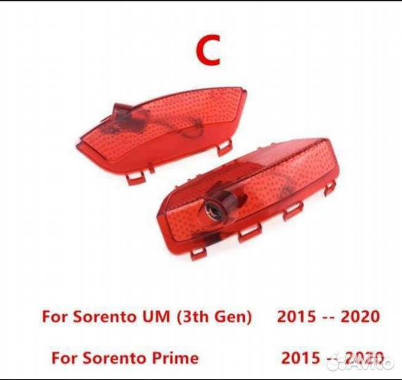 Подсветка в двери с проекцией Киа Соренто