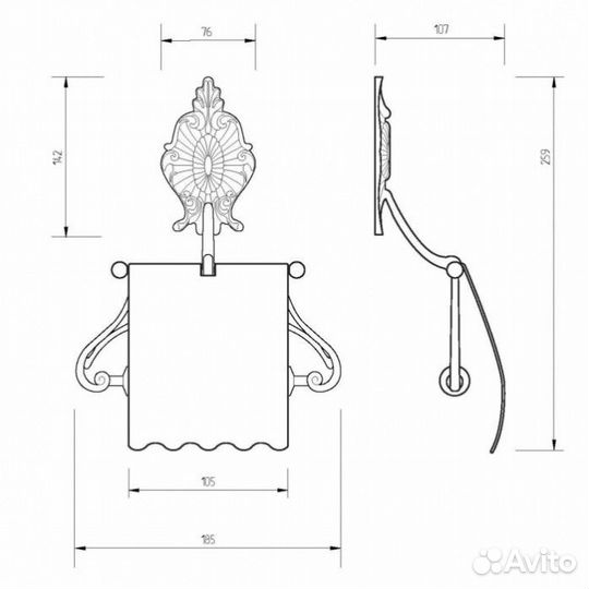 Держатель для бумаги Migliore Elisabetta 17024 хром