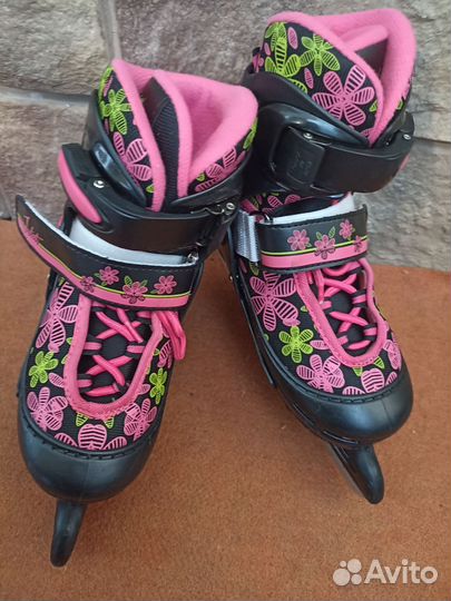 Коньки раздвижные tech team 30-33(S)