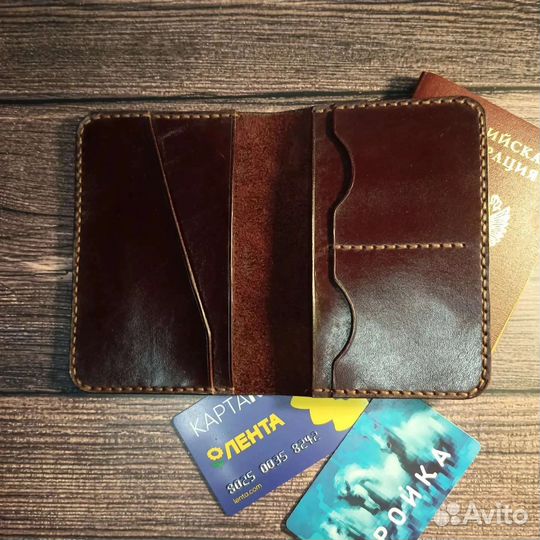 Обложка на паспорт натуральная кожа