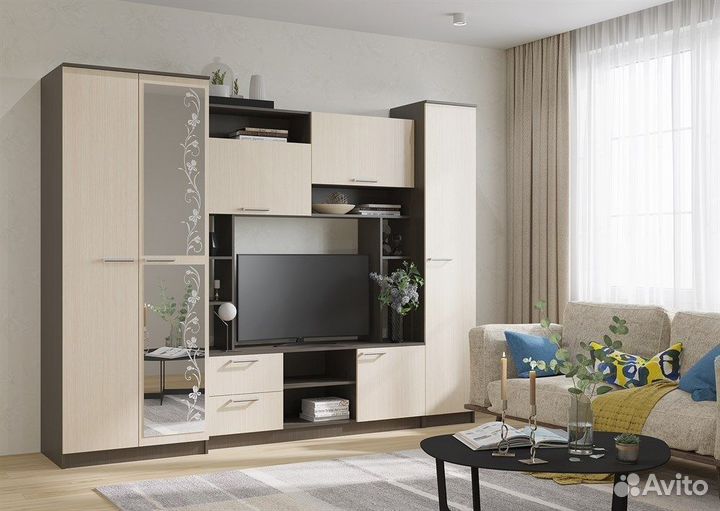 Гостиная Флора Ясень шимо/Дуб Атланта 270х210х54