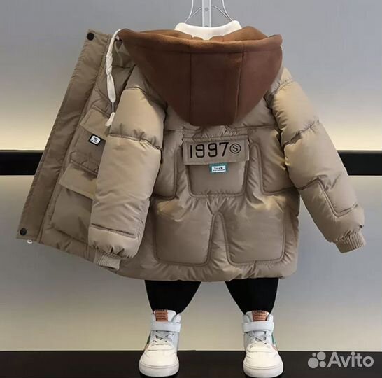 Детская зимняя удлиненная куртка