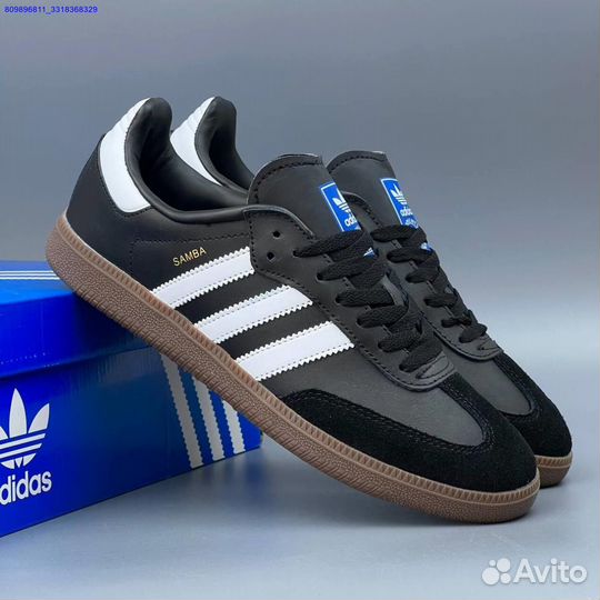 Кроссовки Adidas Samba Black (Арт.88323)