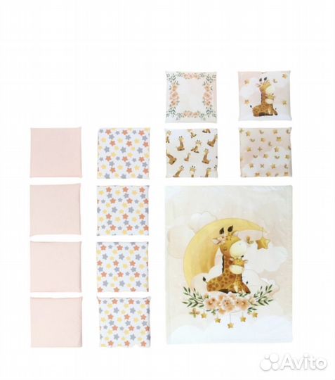 Бортики в кроватку + одеяло детское