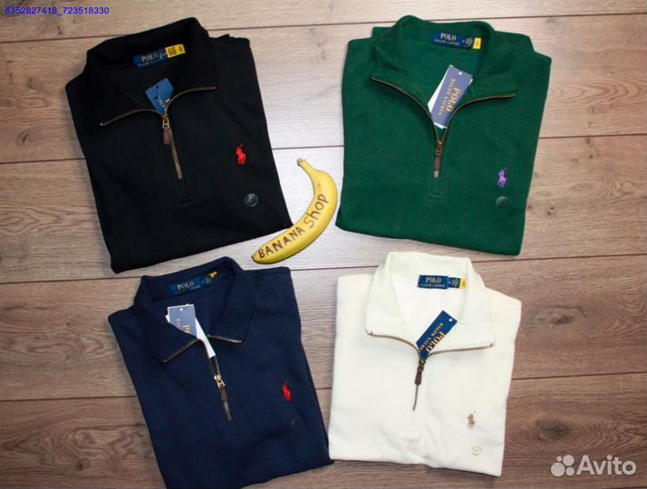 Polo Ralph Lauren джемпер зеленый полузамок (Арт.17555)