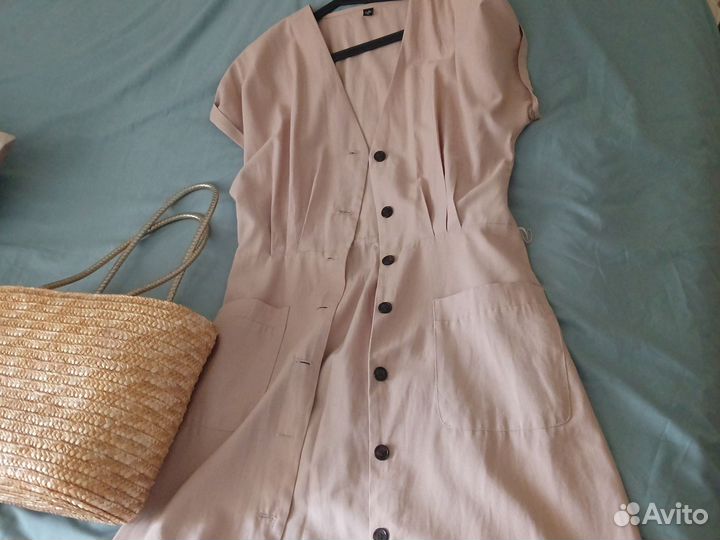 Платье Лен 100%, 46-48