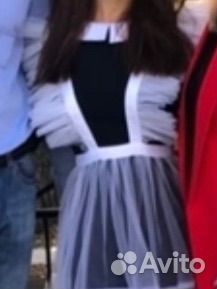 Белый школьный фартук