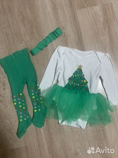 Новогодний костюм елочка 80-86 см