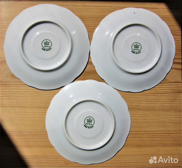 Блюдца фарфор 3шт. для добора. Kahla гдр 