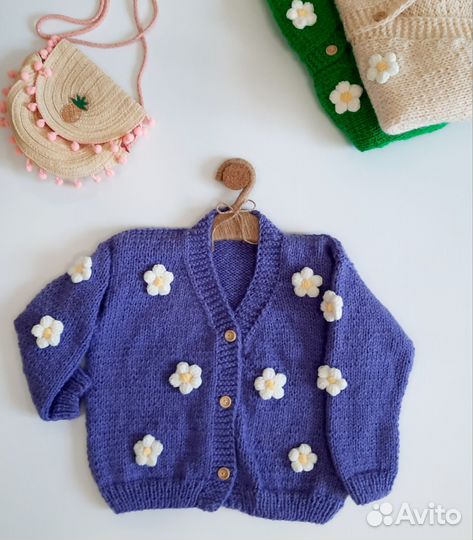 Новая кофта на девочку с ромашками