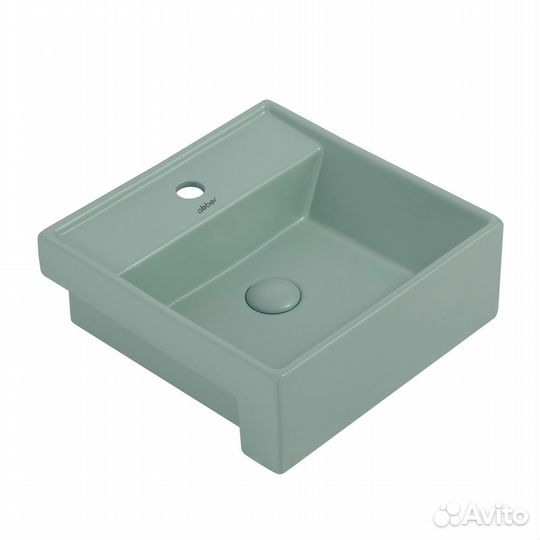 Раковина накладная abber Rechteck AC2208MCG светло-зеленая матовая