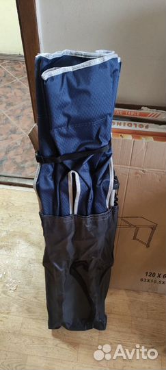 Раскладушка туристическая на 10 ножках (до 120кг)