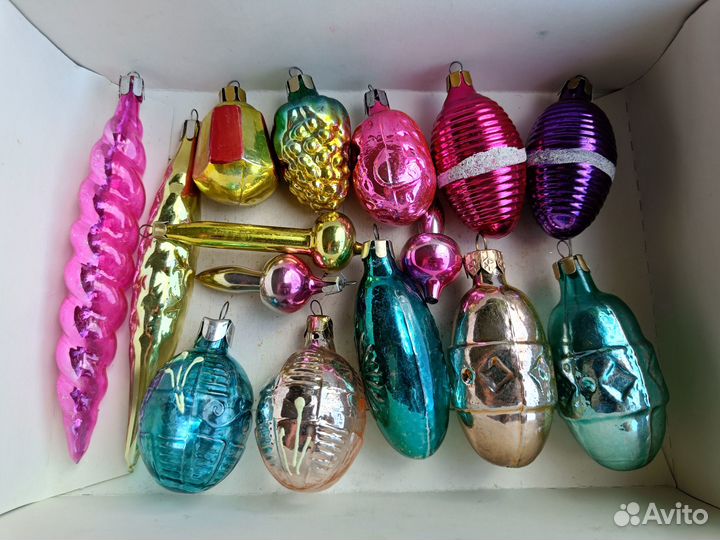 Елочные игрушки ГДР СССР пакетом