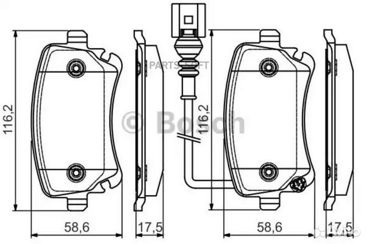 Bosch 0986495094 Колодки тормозные дисковые зад