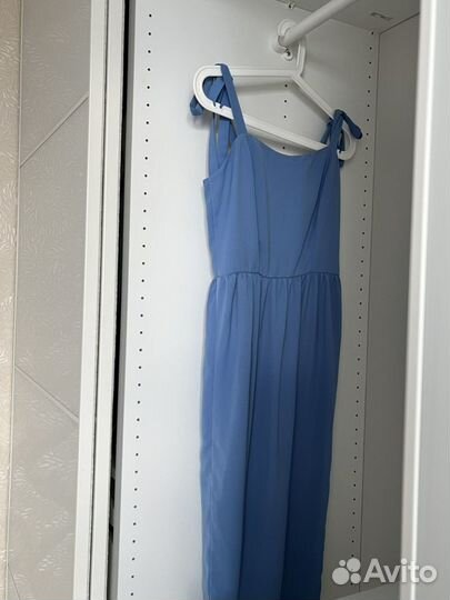 Платье голубое 42