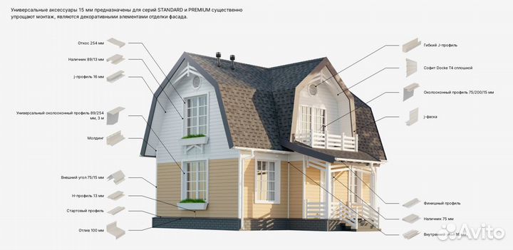 Сайдинг Docke premium Blockhaus